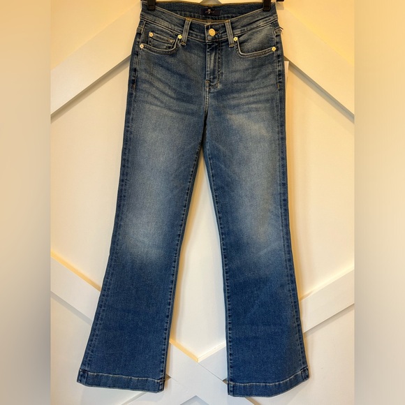 7 For All Mankind Tailorless Dojo Jeans Size 26 7FAMK NWT With Rhinestones - Picture 4 of 14